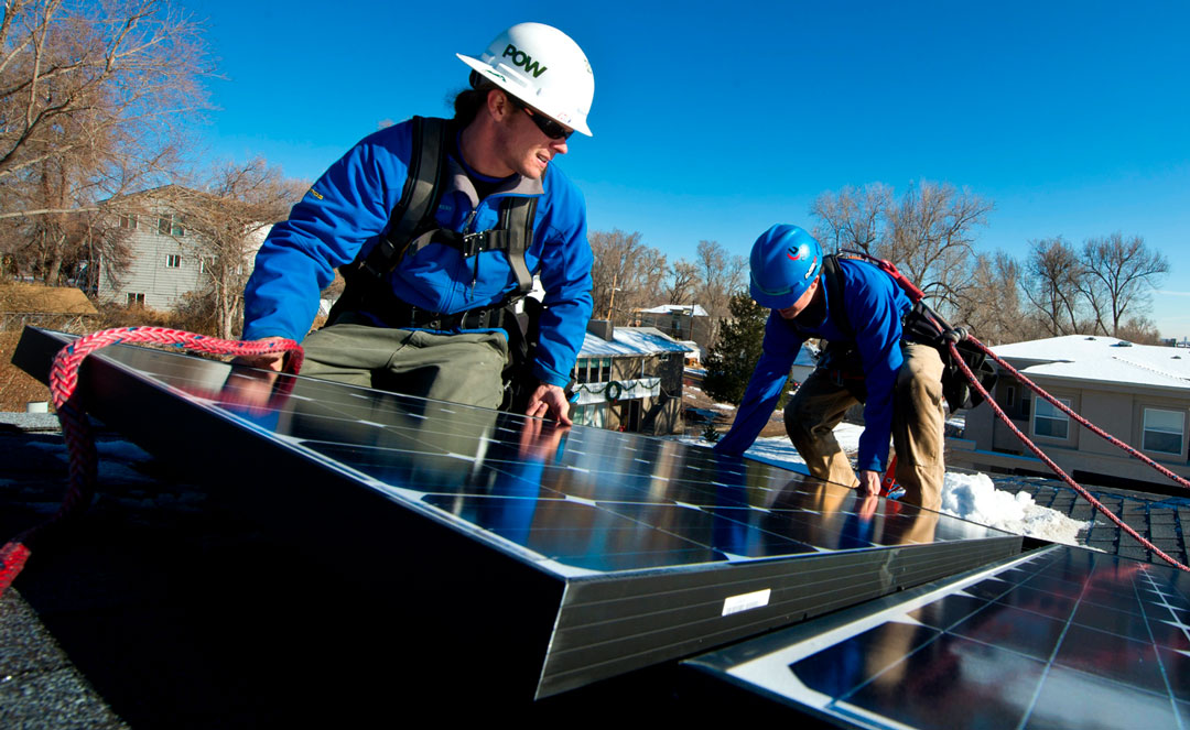 At soltron, we install solar panels everywhere: your roof, garden, carport or even your hard hat!